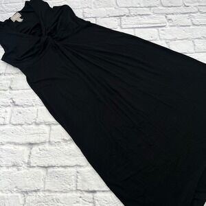 Chicos Black Tank Dress Midi Empire Waist Sleeveless Womens Size 0 XS/4